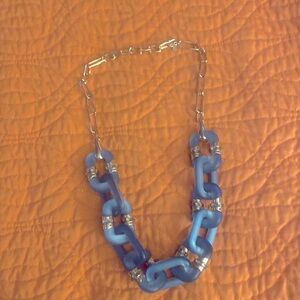 Alexis Bittar Blue and Gold embellished necklace in fantastic condition